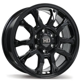 Fast HD - Tactical - Black - Gloss Black - 17" x 8", 24 Offset, 6x139.7 (Bolt pattern), 106.1mm HUB