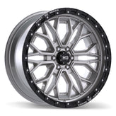 Fast HD - Muramasa - Silver - Gloss Silver with Black Lip - 20" x 9", 0 Offset, 6x114.3 (Bolt pattern), 66.1mm HUB