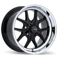 Fast Wheels - FC04V - Black - Gloss Black with Machined Lip - 17" x 10.5", -15 Offset, 5x115 (Bolt pattern), 70.3mm HUB