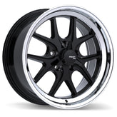 Fast Wheels - FC04V - Black - Gloss Black with Machined Lip - 18" x 9", 5 Offset, 5x120.65 (Bolt pattern), 72.6mm HUB