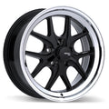 Fast Wheels - FC04V - Black - Gloss Black with Machined Lip - 17" x 8", 20 Offset, 5x120.65 (Bolt pattern), 70.7mm HUB