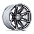 Fuel - FC401 BRAWL - Grey - Platinum with Chrome Lip - 22" x 10", -18 Offset, 6x135 (Bolt pattern), 87.1mm HUB