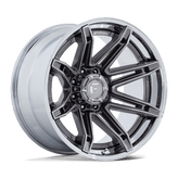 Fuel - FC401 BRAWL - Grey - Platinum with Chrome Lip - 20" x 10", -18 Offset, 8x180 (Bolt pattern), 124.2mm HUB