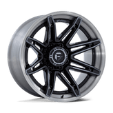 Fuel - FC401 BRAWL - Black - Gloss Black with Brushed Gray Tint Face & Lip - 20" x 10", -18 Offset, 6x139.7 (Bolt pattern), 106.1mm HUB