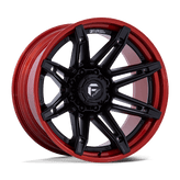 Fuel - FC401 BRAWL - Black - Matte Black with Candy Red Lip - 22" x 10", -18 Offset, 6x139.7 (Bolt pattern), 106.1mm HUB