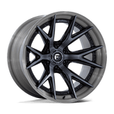 Fuel - FC402 CATALYST - Black - Gloss Black with Brushed Gray Tint Face & Lip - 20" x 10", -18 Offset, 6x139.7 (Bolt pattern), 106.1mm HUB