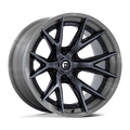Fuel - FC402 CATALYST - Black - Gloss Black with Brushed Gray Tint Face & Lip - 24" x 12", -44 Offset, 6x139.7 (Bolt pattern), 106.1mm HUB