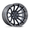 Fuel - FC403 BURN - Black - Gloss Black with Brushed Gray Tint Face & Lip - 22" x 10", -18 Offset, 6x139.7 (Bolt pattern), 106.1mm HUB