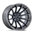 Fuel - FC403 BURN - Black - Gloss Black with Brushed Gray Tint Face & Lip - 22" x 10", -18 Offset, 5x127 (Bolt pattern), 71.5mm HUB