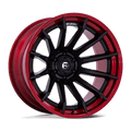 Fuel - FC403 BURN - Black - Matte Black with Candy Red Lip - 22" x 10", -18 Offset, 6x139.7 (Bolt pattern), 106.1mm HUB