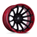 Fuel - FC403 BURN - Black - Matte Black with Candy Red Lip - 20" x 10", -18 Offset, 6x139.7 (Bolt pattern), 106.1mm HUB