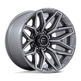 Fuel - FLUX - Gunmetal - Platinum - 22" x 10", -18 Offset, 8x170 (Bolt pattern), 125.1mm HUB