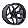Fuel - FLUX - Black - Gloss Black Brushed Face with Gray Tint - 17" x 9", 1 Offset, 5x127 (Bolt pattern), 71.5mm HUB