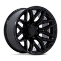 Fuel - FLUX - Black - Gloss Black - 22" x 10", -18 Offset, 8x170 (Bolt pattern), 125.1mm HUB