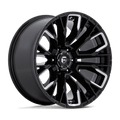 Fuel - D849 REBAR - Black - Gloss Black Milled - 17" x 9", 1 Offset, 6x114.3 (Bolt pattern), 66.1mm HUB