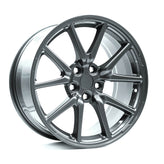 OE+ - TL03 - Gunmetal - Gloss Gunmetal - 18" x 8.5", 40 Offset, 5x114.3 (Bolt pattern), 64.1mm HUB