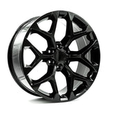 OE+ - TR02 - Black - Gloss Black - 22" x 9", 24 Offset, 6x139.7 (Bolt pattern), 78.1mm HUB