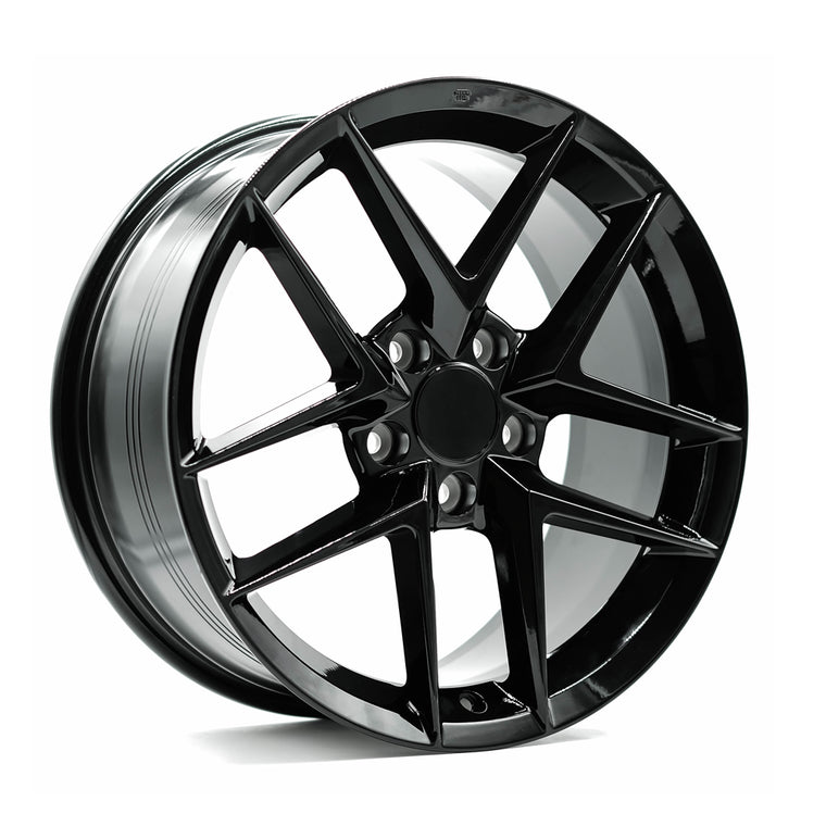 OE+ - HT04 - Black - Gloss Black - 18" x 8", 42 Offset, 5x114.3 (Bolt pattern), 64.10mm HUB