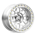 KMC Wheels - KM235 GRENADE CRAWL BEADLOCK - Silver - Machined - 18" x 9", 10 Offset, 5x127 (Bolt pattern), 71.5mm HUB