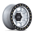 KMC Wheels - KM550 RIOT SBL - Silver - Machined with Satin Black Lip - 17" x 9", -12 Offset, 6x139.7 (Bolt pattern), 106.1mm HUB
