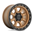KMC Wheels - KM548 CHASE - Bronze - Matte Bronze with Black Lip - 18" x 9", 18 Offset, 8x165.1 (Bolt pattern), 125.1mm HUB