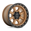 KMC Wheels - KM548 CHASE - Bronze - Matte Bronze with Black Lip - 18" x 9", 18 Offset, 8x180 (Bolt pattern), 124.2mm HUB