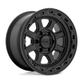 KMC Wheels - KM548 CHASE - Black - Satin Black with Gloss Black Lip - 18" x 9", 0 Offset, 8x180 (Bolt pattern), 124.2mm HUB