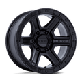 KMC Wheels - KM551 OUTRUN - Black - Matte Black with Gloss Black Lip - 18" x 9", 18 Offset, 6x139.7 (Bolt pattern), 106.1mm HUB