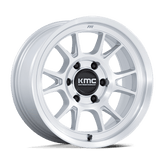 KMC Wheels - KM729 RANGE - Silver - Gloss Silver with Machined Face - 17" x 8.5", -10 Offset, 5x127 (Bolt pattern), 71.5mm HUB