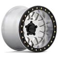 KMC Powersports - KS235 GRENADE BEADLOCK - Silver - Machined - 15" x 10", 0 Offset, 5x114.3 (Bolt pattern), 72.6mm HUB