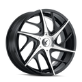 Kraze Wheels - ROGUE - Black - BLACK/MACHINED - 20" x 8.5", 40 Offset, 5x112, 114.3 (Bolt Pattern), 73.1mm HUB