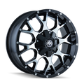 Mayhem - WARRIOR - Black - Black/Machined - 18" x 9", 18 Offset, 8x165.1 (Bolt pattern), 130.8mm HUB