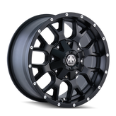 Mayhem - WARRIOR - Black - Matte Black - 18" x 9", 18 Offset, 8x165.1 (Bolt pattern), 130.80mm HUB