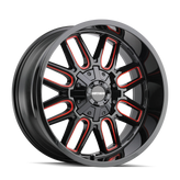 Mayhem - COGENT - Black - Black W/Prism Red - 18" x 9", 0 Offset, 8x170 (Bolt pattern), 125.2mm HUB