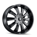 Mazzi - ROLLA - Black - Matte Black Machined with Dark - 22" x 9.5", 18 Offset, 5x115/139.70 (Bolt pattern), 87.0mm HUB