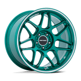 Motegi - MR158 TSUBAKI - Hokkaido Green with Machined Lip - 18" x 9.5", 40 Offset, 5x100 (Bolt pattern), 56.15mm HUB