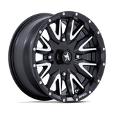 MSA Offroad Wheels - M49 CREED - Black - Matte Black Machined - 24" x 7", 0 Offset, 4x156 (Bolt pattern), 115.1mm HUB