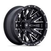 MSA Offroad Wheels - M49 CREED - Black - Matte Black Machined - 15" x 7", 10 Offset, 4x110 (Bolt pattern), 86.0mm HUB