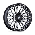 MSA Offroad Wheels - M50 CLUBBER - Black - Gloss Black Machined - 14" x 7", 10 Offset, 4x137/156 (Bolt pattern), 110.1mm HUB