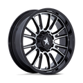 MSA Offroad Wheels - M51 THUNDERLIPS - Black - Gloss Black Machined - 24" x 7", 0 Offset, 4x137/156 (Bolt pattern), 110.1mm HUB