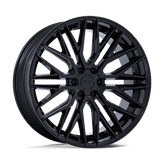 Niche - M224 GAMMA - Black - Gloss Black - 22" x 9.5", 25 Offset, 6x139.7 (Bolt pattern), 106.1mm HUB