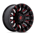 Fuel - D829 QUAKE - Black - Gloss Black Milled Red Tint - 18" x 9", 1 Offset, 8x180 (Bolt pattern), 124.2mm HUB