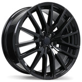 Replika - R233 - Black - Gloss Black - 21" x 9.5", 37 Offset, 5x112 (Bolt pattern), 66.6mm HUB