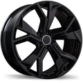 Replika - R252 - Black - Gloss Black - 18" x 8", 39 Offset, 5x112 (Bolt pattern), 66.5mm HUB