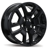 Replika - R268 - Black - Gloss Black - 17" x 7", 35 Offset, 5x114.3 (Bolt pattern), 60.1mm HUB