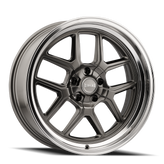 Ridler - 610 - Black - Gloss Grey Polished - 17" x 7", 0 Offset, 5x114.3 (Bolt pattern), 83.8mm HUB