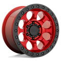 Black Rhino - RIOT - Candy Red with Black Ring & Bolts - 17" x 9", 12 Offset, 6x120 (Bolt pattern), 67.06mm HUB