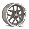 Ridler - 610 - Grey - Grey/Polished Lip - 17" x 7", 0 Offset, 5x127 (Bolt pattern), 83.8mm HUB