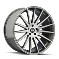 Touren - TR92 - Grey - Gloss Graphite Machined - 22" x 9", 32 Offset, 5x112 (Bolt pattern), 66.6mm HUB