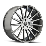 Touren - TR92 - Grey - Gloss Graphite Machined - 22" x 9", 32 Offset, 5x112 (Bolt pattern), 66.6mm HUB